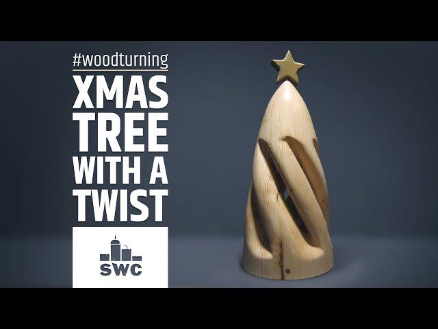 Making a different Christmas tree out of scrap wood - woodturning and woodcarving