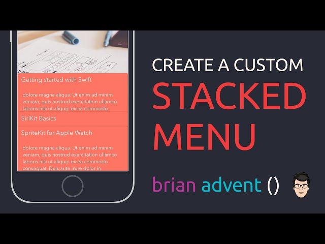 iOS Swift Tutorial: Create an Animated Control - Stacked Menu