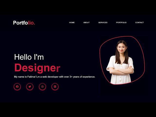 Responsive Portfolio Website Using HTML CSS JavaScript