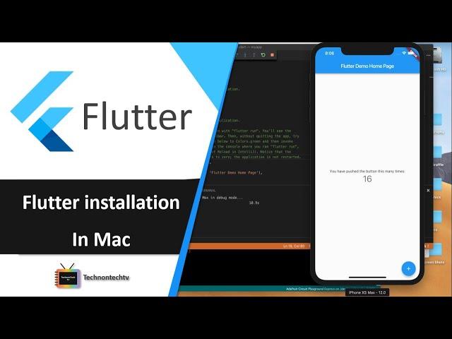 How to Install and Setup Flutter for App Development on Mac | 2022 | Run First Flutter App #flutter