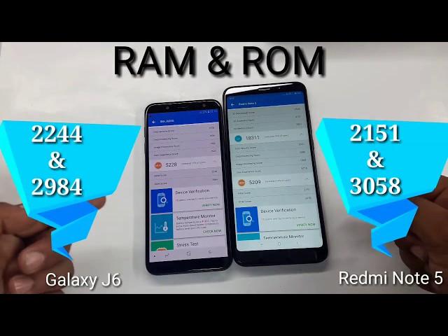 Samsung Galaxy J6 vs Redmi Note 5 AnTuTu Speed Test