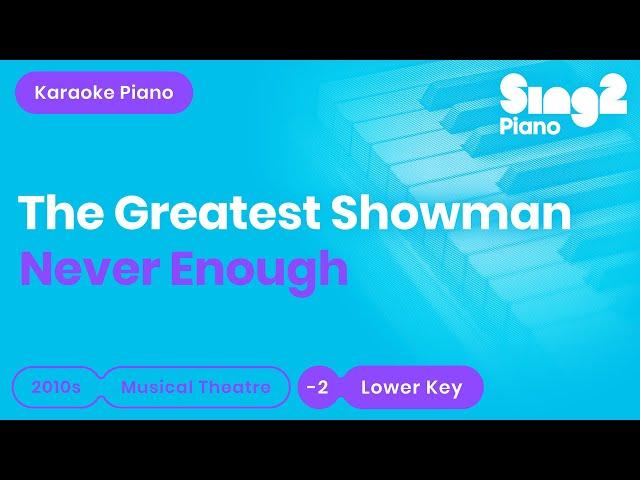 The Greatest Showman | Loren Allred - Never Enough (Lower Key) Karaoke Piano