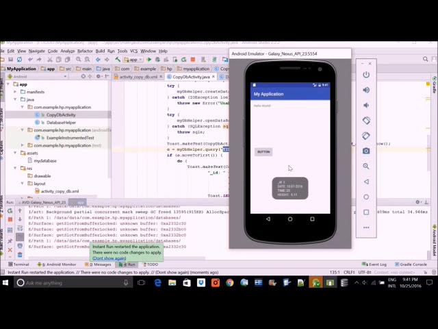 How to Read Existing SQLite Database in Android Studio App | Reading SQLite DB in Android Studio