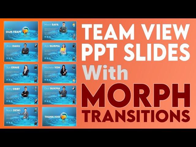 Head to Head Team View PPT Slide With Morph Transition PowerPoint