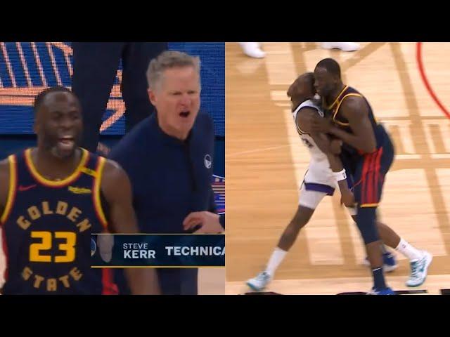 Draymond Green absolutely destroys Keon Ellis with screen and tells him to "get up p**sy"