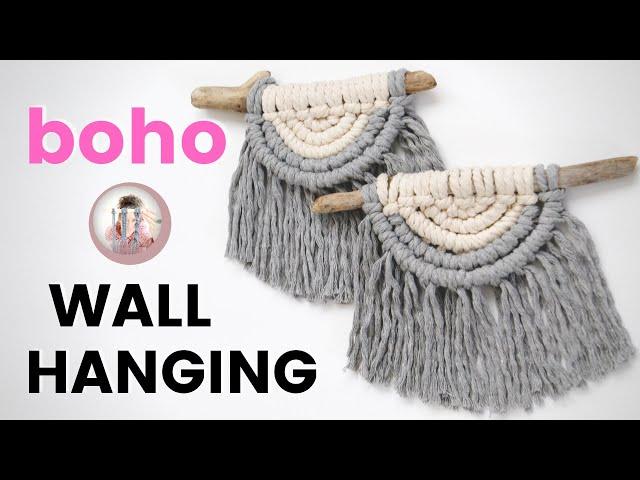 Two Color Semi-Circle Macrame Wall Hanging | Semi-Lunar Wall Hanging