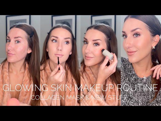 GLOWING SKIN MAKEUP ROUTINE, COLLAGEN OVERNIGHT MASK, MAGIC UNDER EYE MAKEUP TIP, FALL OOTD, UPDATES