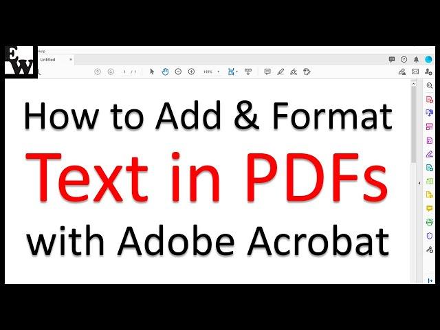 How to Add and Format Text in PDFs with Adobe Acrobat