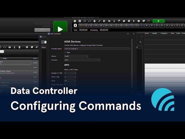 Data Controller: Configuring Commands In PlayoutONE