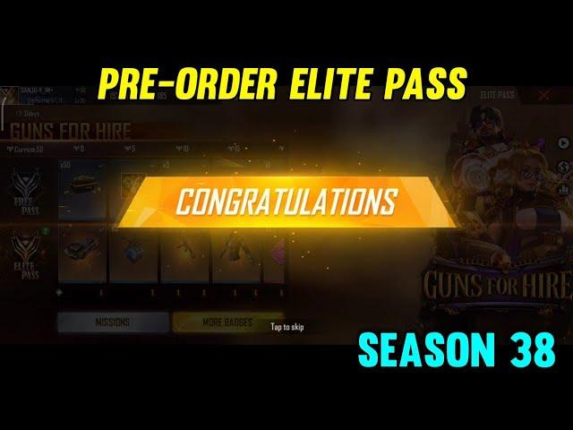 Free fire Season 38 Elite pass Purchase | New Season elite pass purchase | Guns For Hire