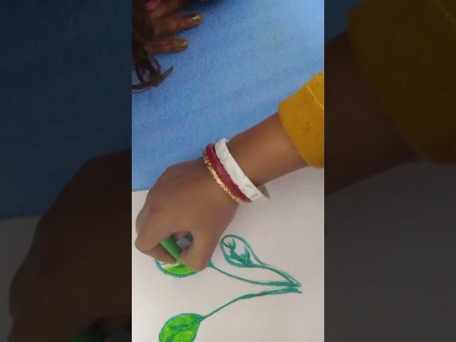 #classwork #oilpastelscolours #veryeasydrawingforkids #like #ytshorts #Greenleaf