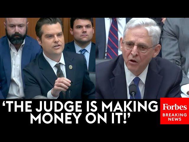 BREAKING NEWS: Matt Gaetz Directly Confronts Merrick Garland About 'Lawfare Against Trump'