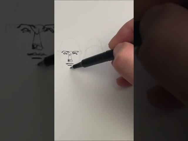 This simple drawing trick to help you draw heads better…  #drawinglesson #howtodraw