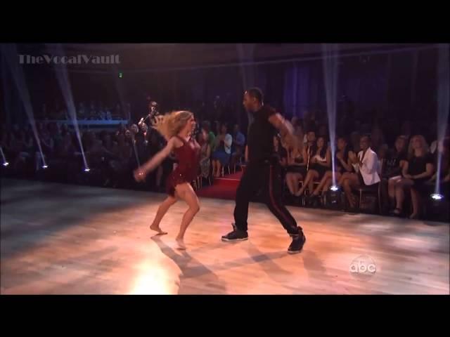 tWitch and Allison Holker with Lindsey Stirling on DWTS