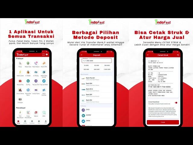 Aplikasi Jualan Pulsa Termurah, Paket Data & PPOB - INDOFAST