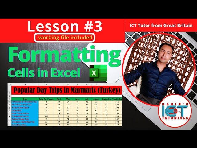 Lesson 3: Formatting Cells in Excel | Make a Spreadsheet look attractive | FREE Excel Course