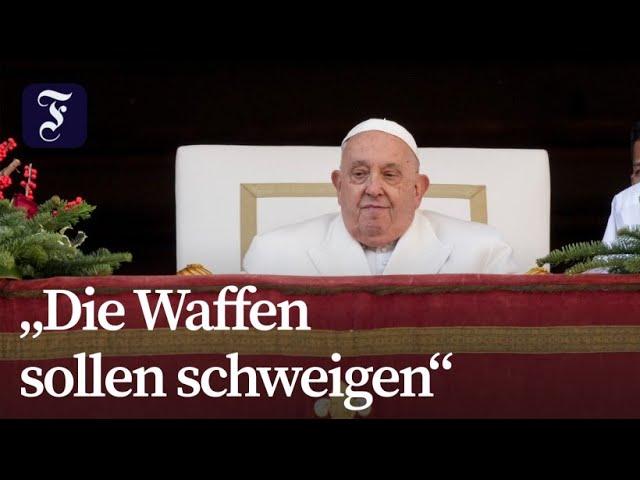 Weihnachtssegen: Papst ruft zu Frieden auf