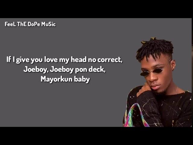 Joeboy Don't call me back video Lyrics