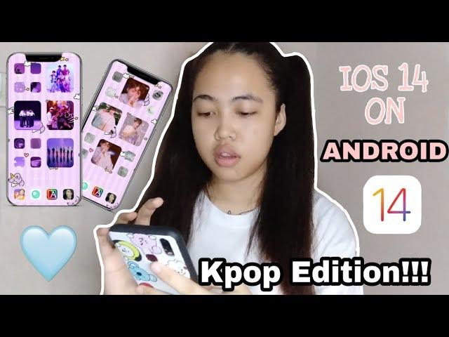 IOS 14 ON ANDROID | How to customize aesthetic IOS 14 on your Android Phone? || Angel Marie Adap