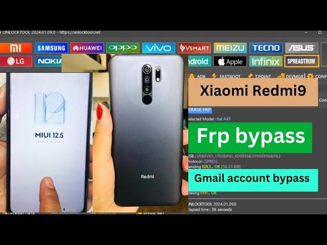 Xiaomi Redmi 9 frp unlock tool / redmi 9 gmail account bypass unlock tool / frp bypass  redmi 9