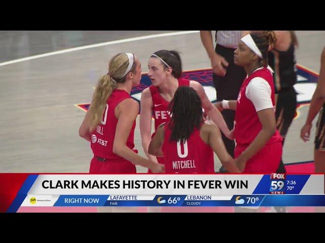 Clark makes history as first WNBA rookie to record triple double