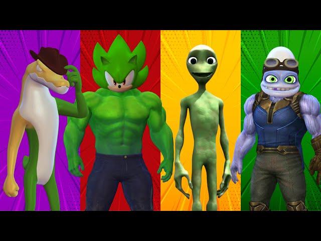 FUNNIEST DANCE CHALLENGE | Gummigoo vs Sonic Hulk vs Alien Popoy vs Crazy Frog