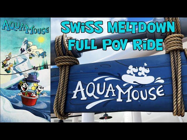 AquaMouse POV Ride on Disney Wish - Swiss Meltdown - Disney Cruise Line Water Coaster Attraction