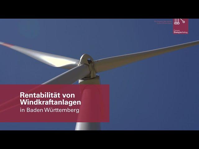 Rentabilität von Windenergieanlagen in Baden-Württemberg