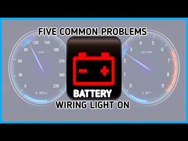 five problems cause battery warning light on dashboard! charging system problem solved