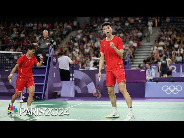 China's Feng and Huang dominate USA's Chiu and Gai in badminton opener | Paris Olympics | NBC Sports