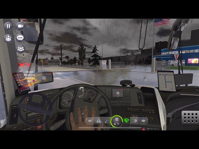 Modesto to Fresno USA  Bus driving simulator Realistic mobile game 2024