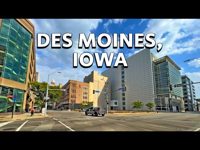 Des Moines, Iowa  4k Walking Tour and Travel Vlog of Iowa Capital City’s Downtown