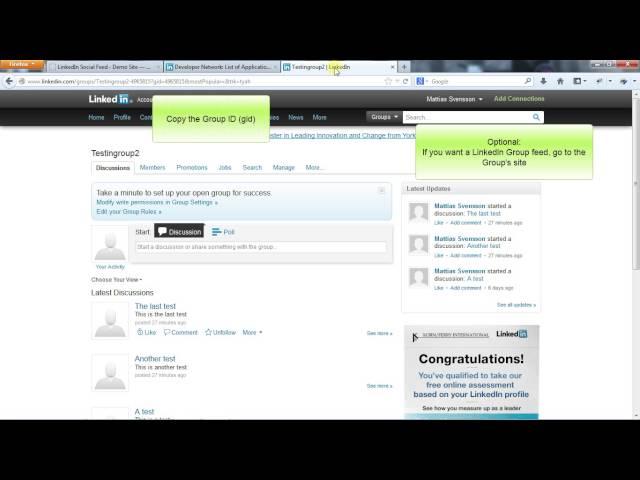 LinkedIn social feed tutorial