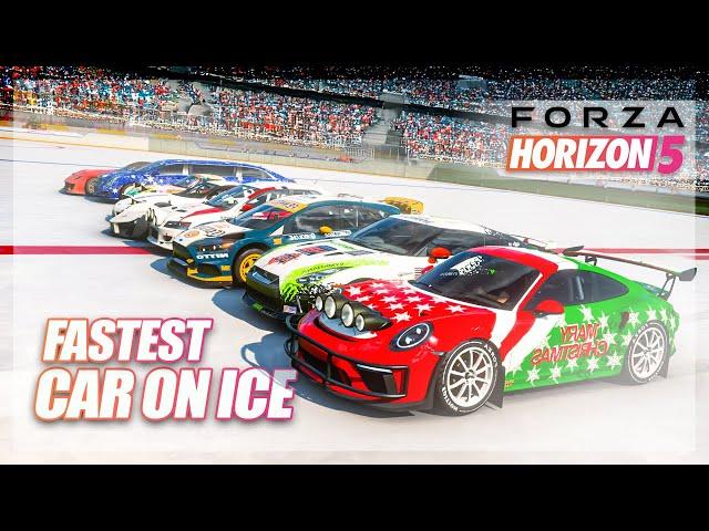 Forza Horizon 5 - Fastest Car on Ice! (Drag Race + Mini Game)