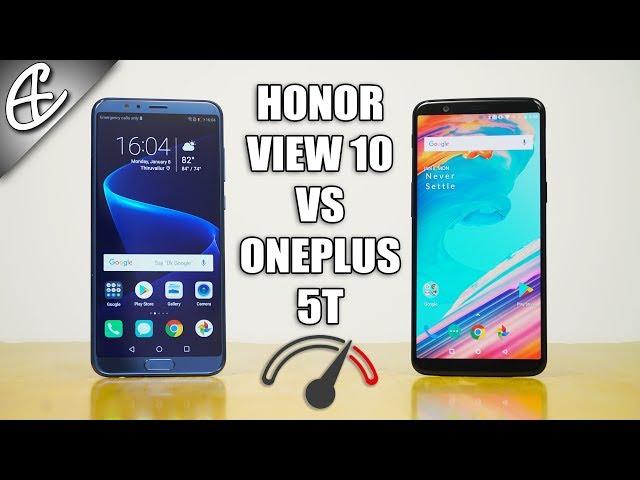 Honor View 10 vs OnePlus 5T Speedtest Comparison - Title Defended?