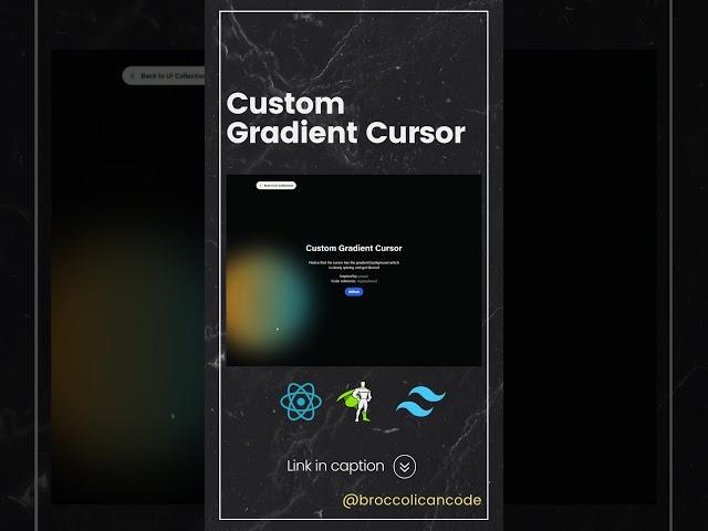 Custom Gradient Cursor | React, Tailwind CSS, GSAP