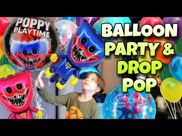 Huggy Wuggy Balloon Party &  Balloon Drop Celebration & Pop! DIY