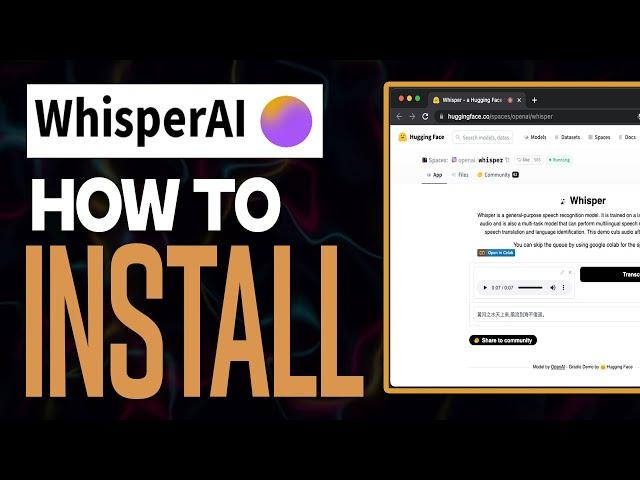 How To Install And Use Whisper AI Voice To Text