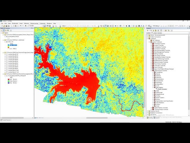 Calculating Soil Adjusted Vegetation Index (SAVI) Using ArcGIS