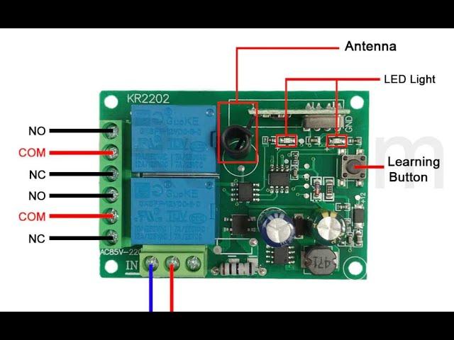 Программирование двухканального радиореле 433 mhz