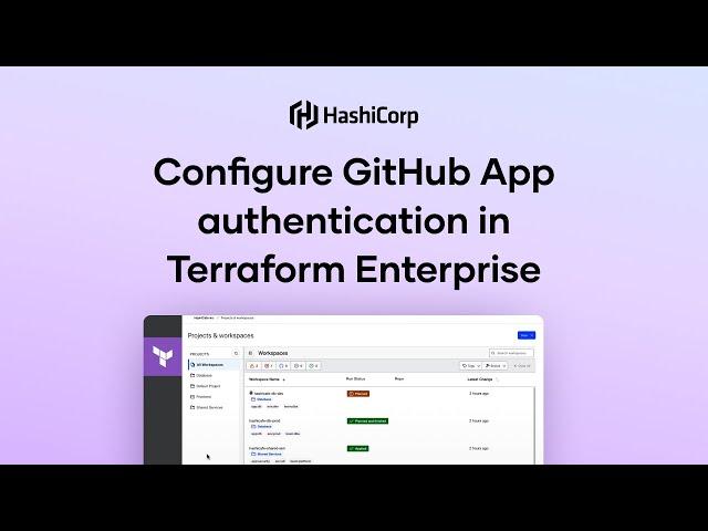 Configure GitHub App authentication in Terraform Enterprise