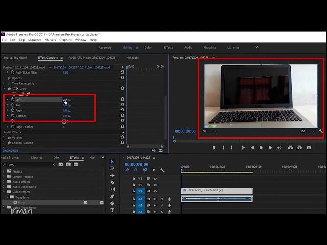 Cara Crop Video di Adobe Premiere Pro CC