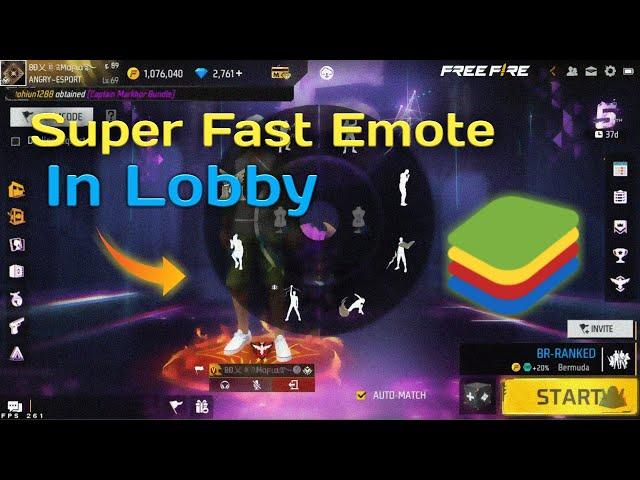 Super Fast Emote in Lobby |  Bluestacks 5  | Bangla