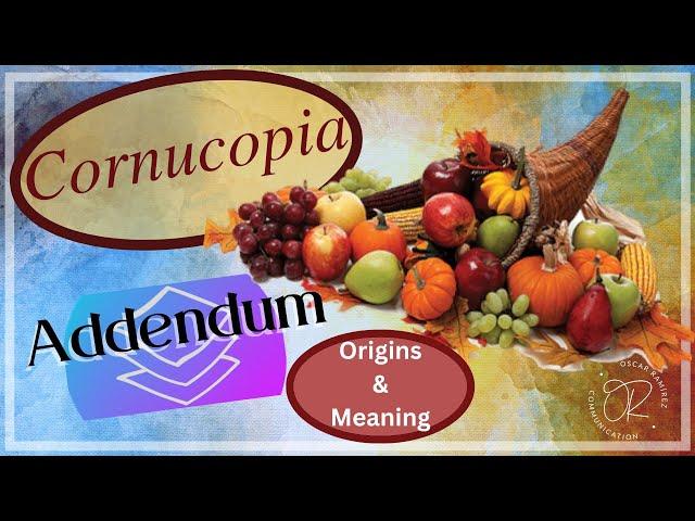 Cornucopia Origins and Meaning