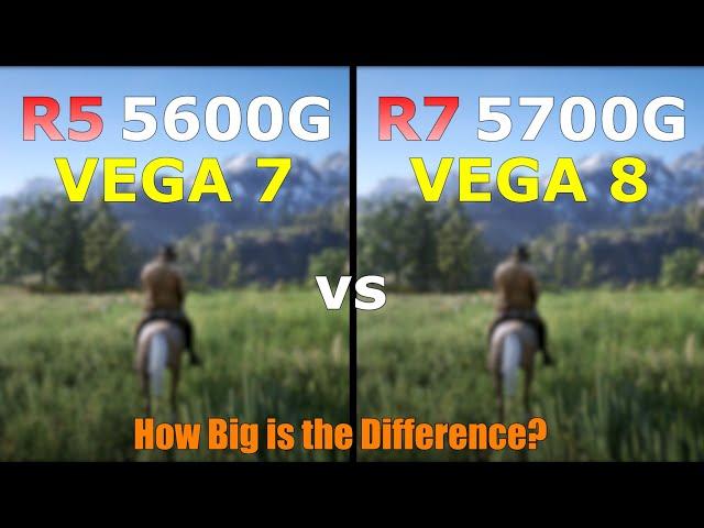 Ryzen 5 5600G (Vega 7) vs Ryzen 7 5700G (Vega 8) - Gaming Test - How Big is the Difference?