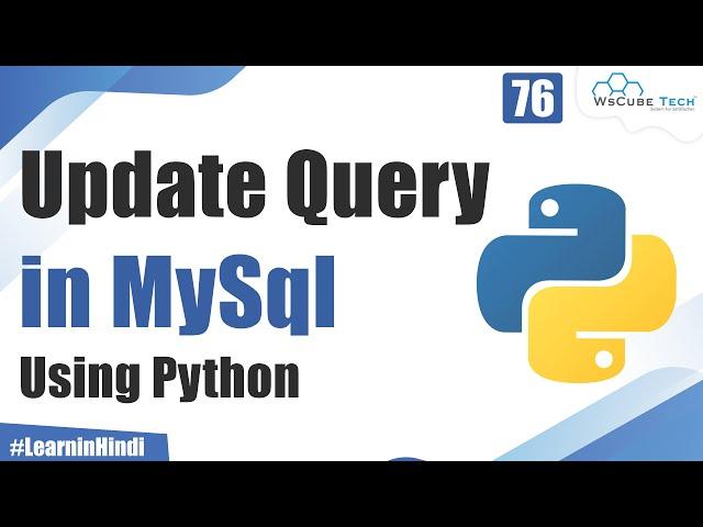 What is Update Query in MySql Using Python | Python Tutorial