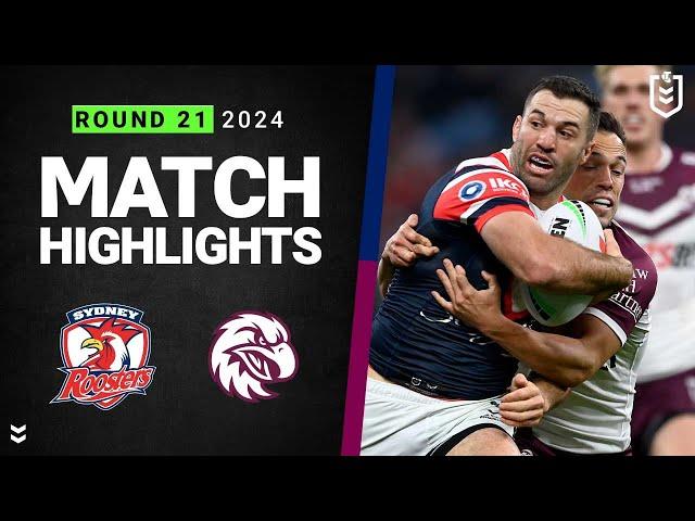 NRL 2024 | Roosters v Sea Eagles | Match Highlights