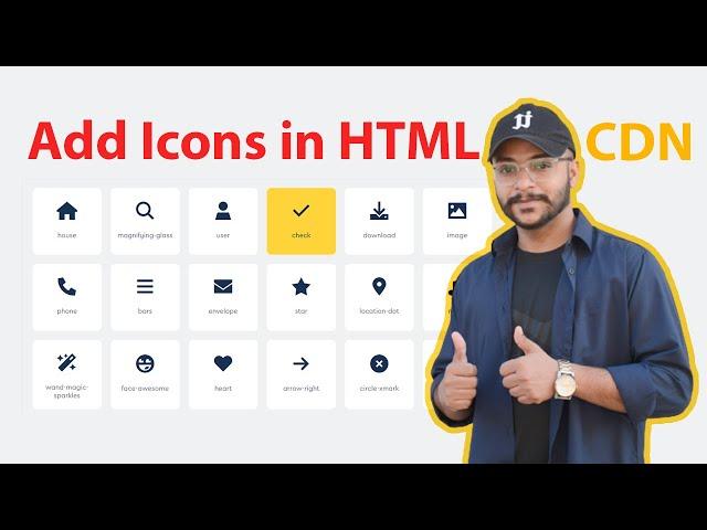 How to Use Font Awesome Icon on HTML Website using CDN - Complete Tutorial