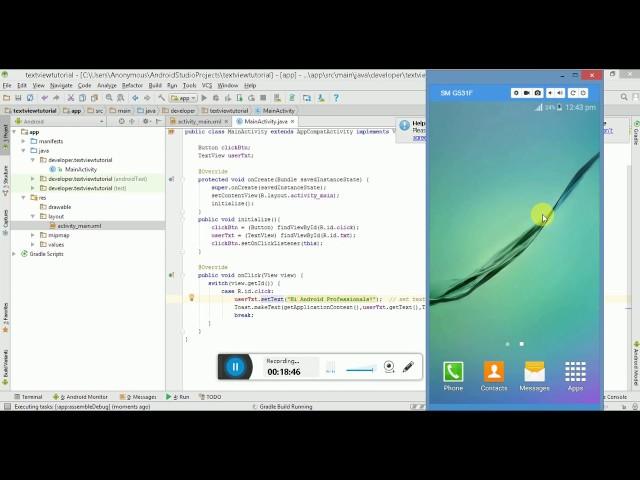 What is Textview in Android Studio,how to get /set text in textview android(English Version)