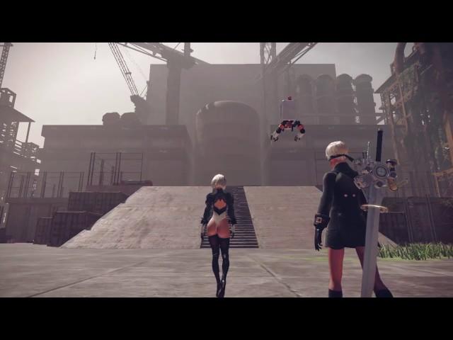 NieR:Automata Just 2B walking up some stairs because reasons